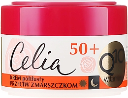 Düfte, Parfümerie und Kosmetik Halbfettige Anti-Falten Gesichtscreme mit Coenzym Q10 und Vitaminen E, C und F 50+ - Celia Q10 Vitamin 50+