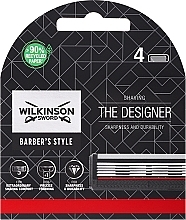 Düfte, Parfümerie und Kosmetik Ersatzklingen 4 St. - Wilkinson Sword Barber's Style The Designer Refills