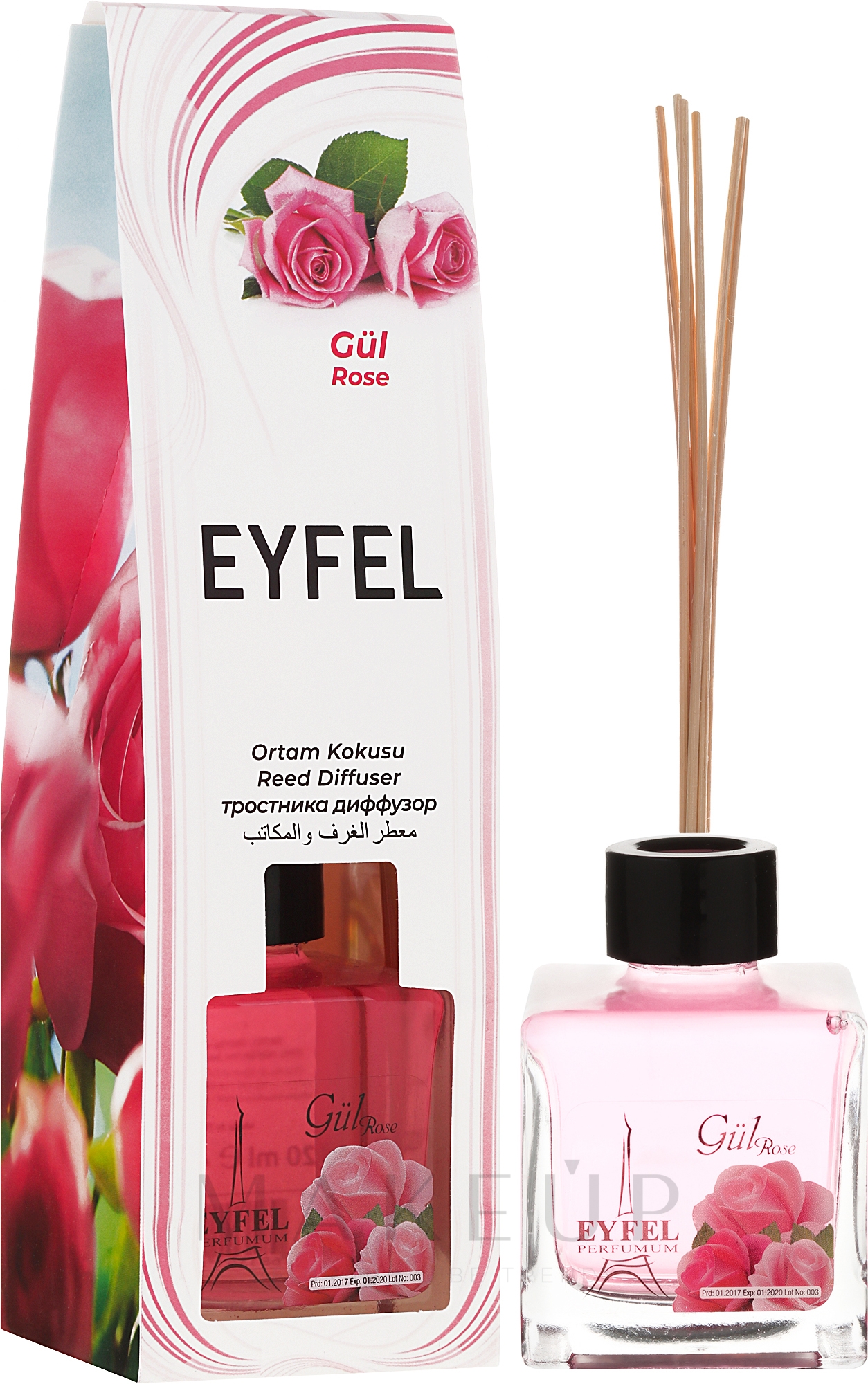 Raumerfrischer Gül Rose - Eyfel Perfume Gül Rose Reed Diffuser — Bild 110 ml