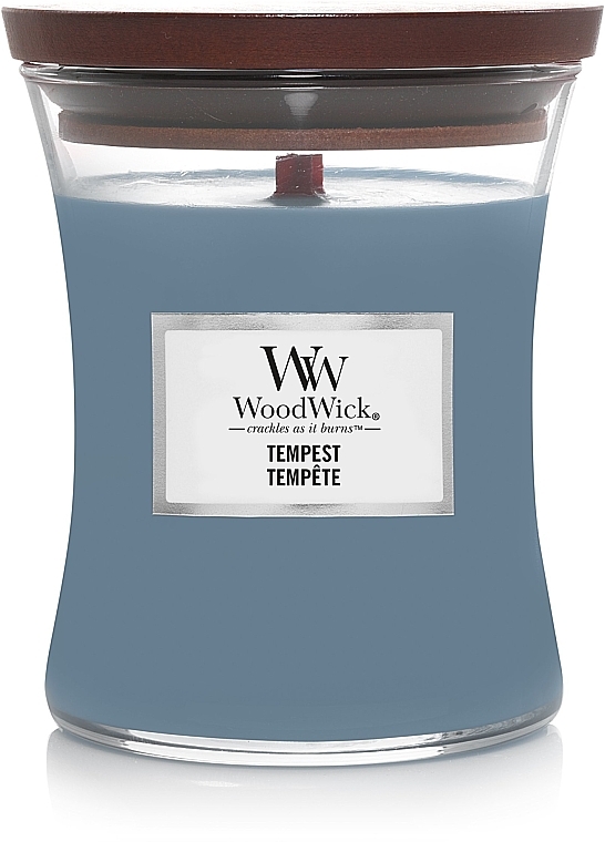 Duftkerze im Glas - WoodWick Hourglass Candle Tempest  — Bild N2