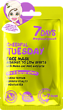 Tonisierende Gesichtsmaske mit Melonen- und Minzextrakt - 7 Days Cheerful Tuesday — Bild N1