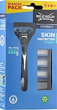 Düfte, Parfümerie und Kosmetik Rasierer mit 4 Ersatzklingen - Wilkinson Sword Hydro 5 Skin Protection Regular