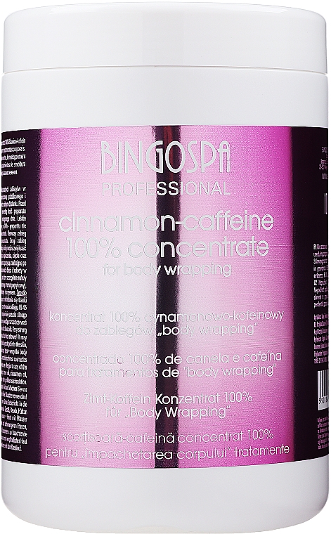 Anti-Cellulite Konzentrat mit Zimt und Koffein - BingoSpa Cinnamon- Caffeine 100% Concentrate  — Bild N1