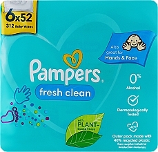 Kinder-Feuchttücher Fresh Clean 6x52 St. - Pampers — Bild N1