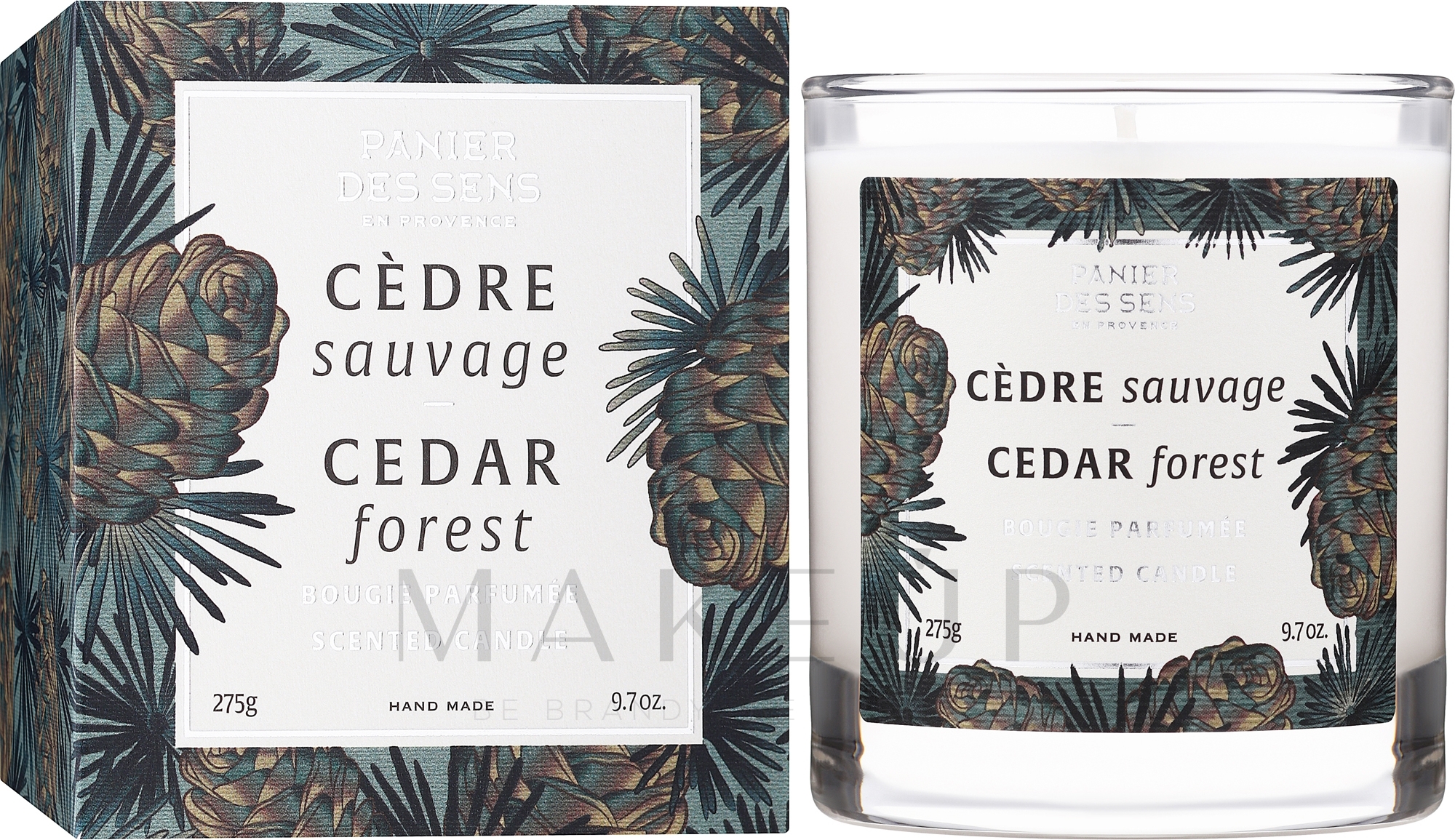 Duftkerze im Glas Zedernwald - Panier Des Sens Scented Candle Cedar Forest — Bild 275 g