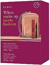 Set - Pupa Vamp! Sexy Lashes & Vamp! Stylo Liner (Mascara 12ml + Eyeliner-Marker 1.1ml + Kosmetiktasche) — Bild N2