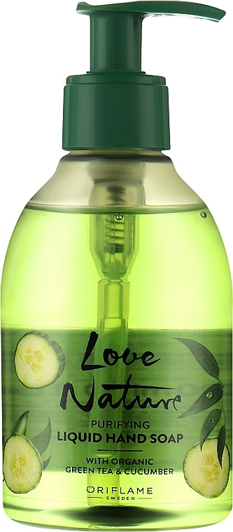 Flüssige Handseife Grüner Tee und Gurke - Oriflame Love Nature Purifying Liquid Hand Soap — Bild N1