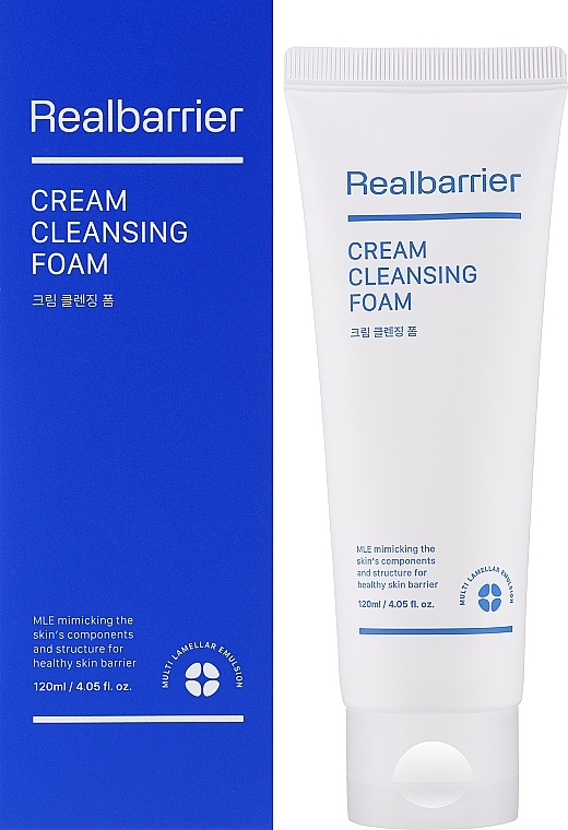 Feuchtigkeitsspendender Körperreinigungsschaum mit Panthenol, Allantoin und Madecassoside - Real Barrier Cream Cleansing Foam — Bild N4