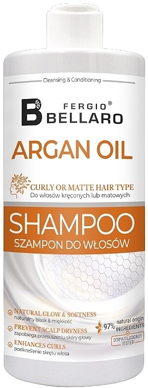 Shampoo für lockiges und glanzloses Haar mit Arganöl - Fergio Bellaro Argan Oil Curly Or Matte Hair Type Shampoo — Bild N1