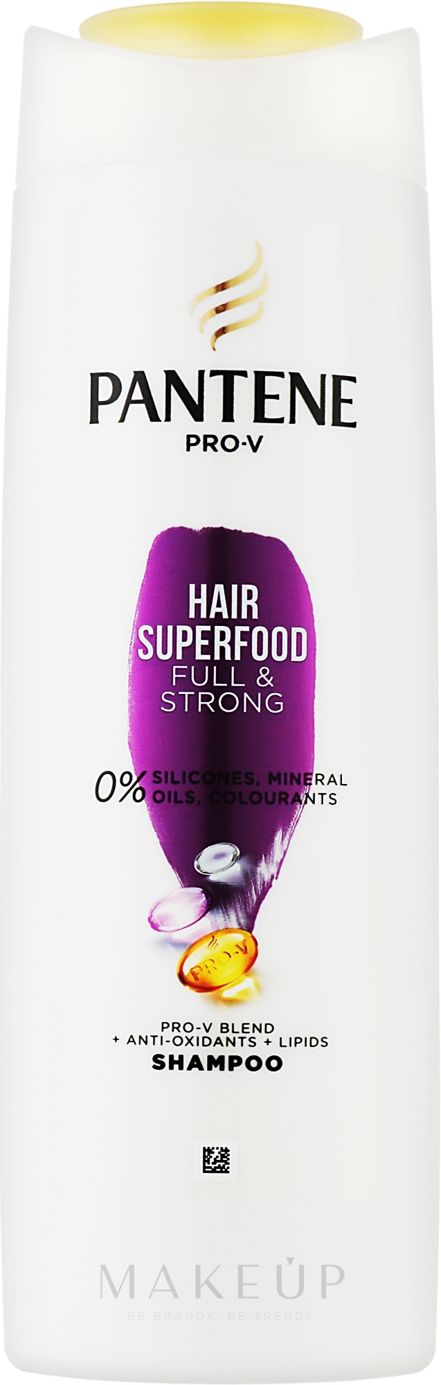 Shampoo mit aktiven Pro-V Nährstoffen für schwaches und dünnes Haar - Pantene Pro-V Superfood Shampoo — Bild 400 ml