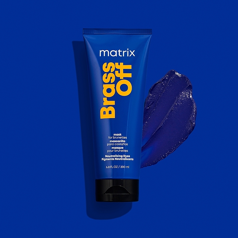 Haarmaske gegen Kupfer- und Gelbtöne für Brünette - Matrix Total Results Brass Off Color Obsessed Maske — Foto N14