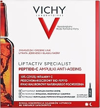 Düfte, Parfümerie und Kosmetik Dermatologische Anti-Aging Gesichtsampullen mit Biopeptiden, Vitamin C und Hyaluron - Vichy LiftActiv Specialist Peptide-C