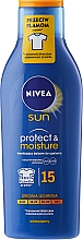 Feuchtigkeitsspendende Sonnenmilch LSF 15 - Nivea Sun Protect & Moisture Sun Lotion SPF15 — Bild N1