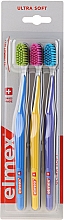 Düfte, Parfümerie und Kosmetik Zahnbürste ultra weich Swiss Made blau, gelb, violett 3 St. - Elmex Swiss Made