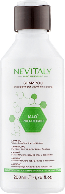 Stärkendes Shampoo für dünnes Haar mit Hyaluronsäure - Nevitaly Ialo3 Pro-Repair Shampoo — Bild N1