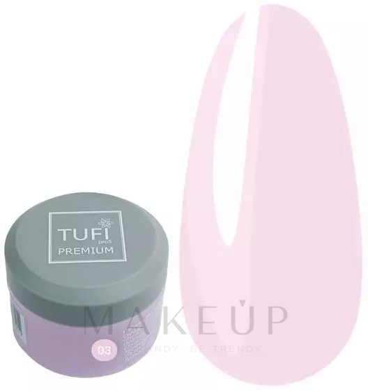 Gel zur Nagelverlängerung - Tufi Profi Premium UV Gel 03 French Pink — Bild 15 g