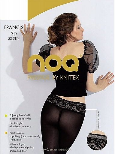 Strumpfhose für Damen Francis 50 Den nero - Knittex — Bild N1