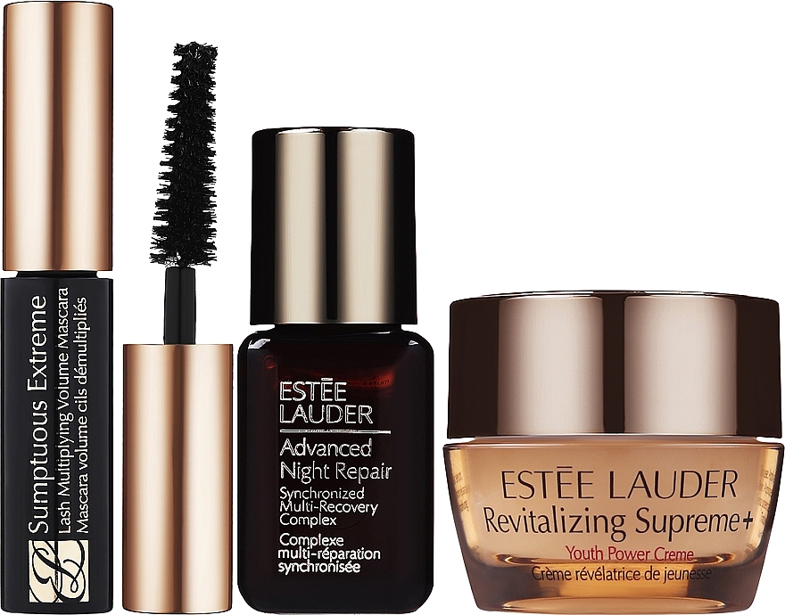 Estee Lauder (Serum 7 ml + Creme 7 ml + Mascara 2,8 ml + Kosmetiktasche) - GESCHENK! Kosmetiktasche mit Füllung — Bild N2