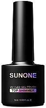 Düfte, Parfümerie und Kosmetik Gel-Nagelüberlack mit Schimmer-Effekt - Sunone Top Shimmer