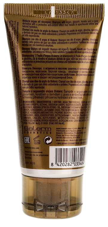 Shampoo mit Arganöl für trockenes und strapaziertes Haar - Salerm Biokera Argan Champoo — Bild N2