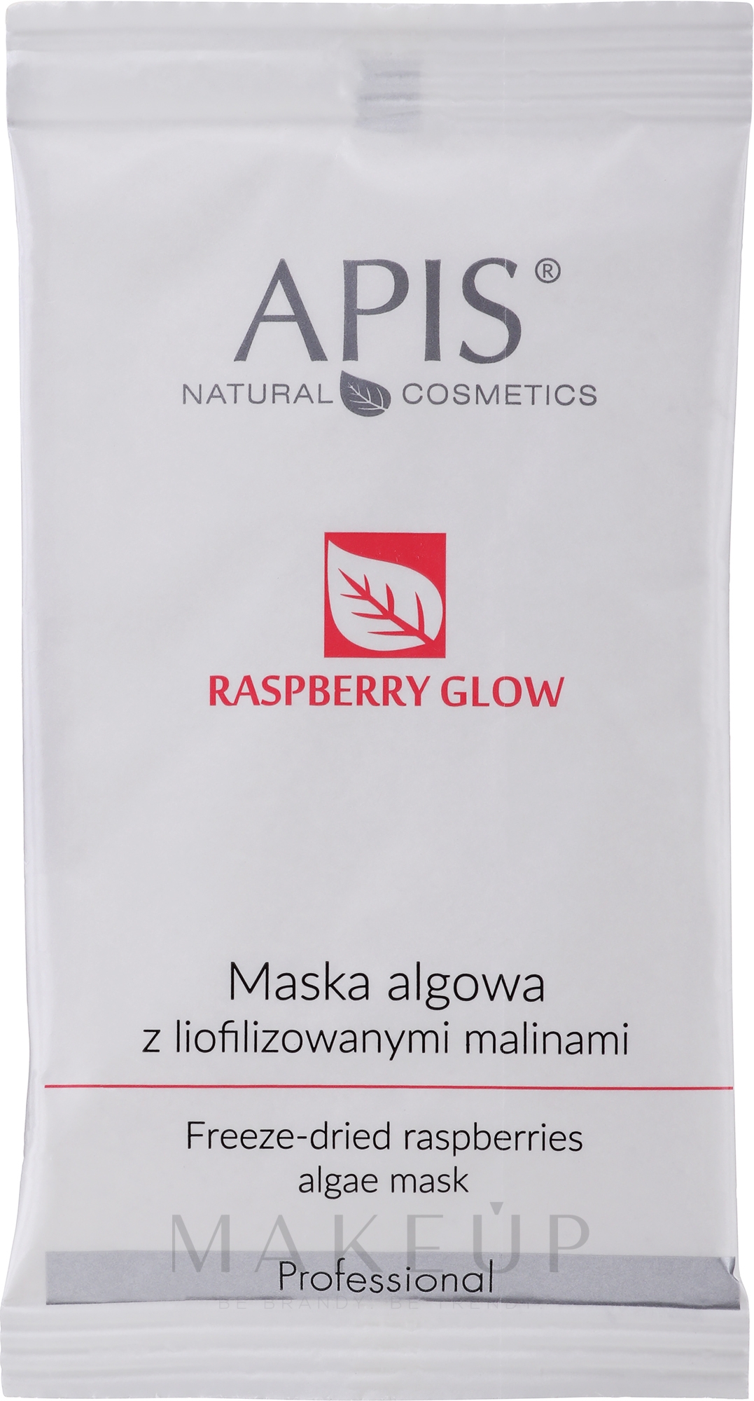 Gesichtsmaske mit Algen und gefriergetrockneten Himbeeren - APIS Professional Raspberry Glow Algae Mask — Bild 20 g