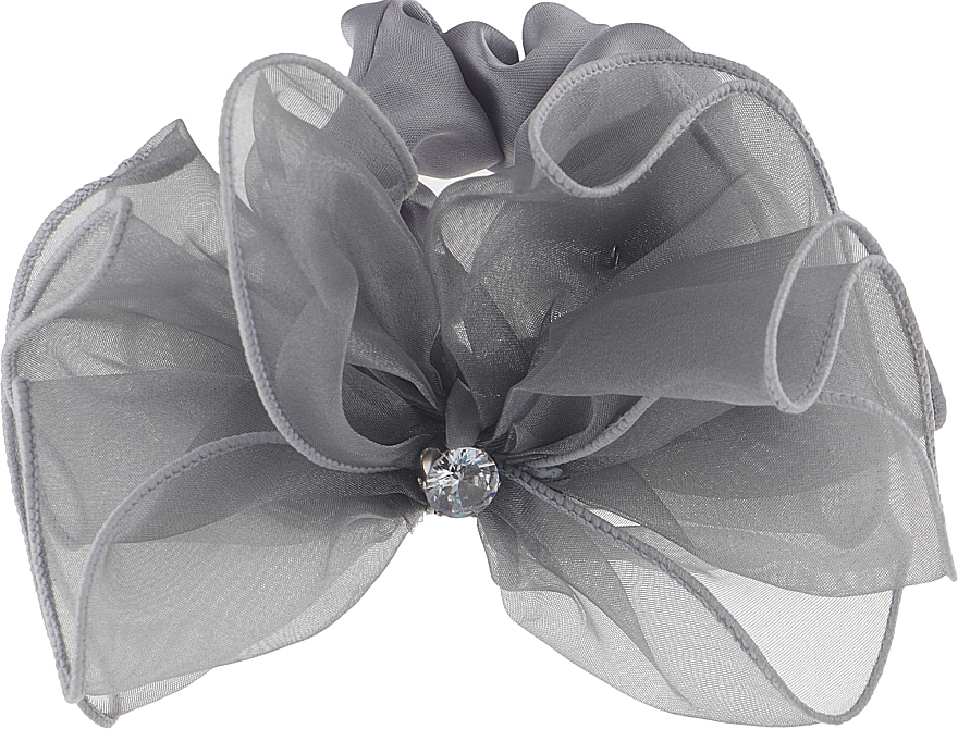 Scrunchie-Haargummi P1096-1, 12 cm D-5,5 cm, grau - Akcent — Bild N1