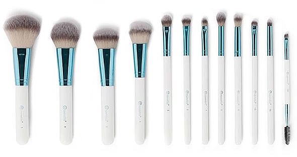 Make-up Pinselset 12-tlg. mit Kosmetiktasche - BH Cosmetics Poolside Chic Set of 12 Brushes + Bag — Bild N3