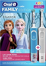 Düfte, Parfümerie und Kosmetik Elekrtische Zahnbürsten für Kinder Frozen II 2 St. - Oral-B Braun Family Edition Vitality & Kids