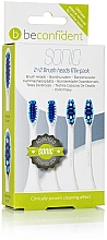 Ersatzkopf für elektrische Zahnbürste weiß 4 St. - Beconfident Sonic Toothbrush Heads Mix-Pack White — Bild N1