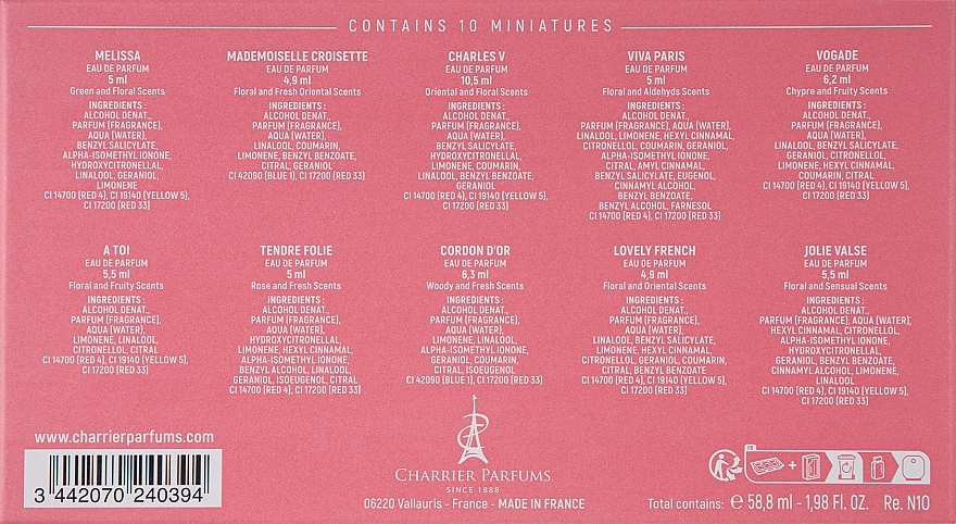 Charrier Parfums - Set 10 St. — Bild N3