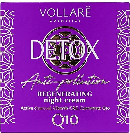 Regenerierende Gesichtscreme für die Nacht - Vollare Cosmetics Detox Anti-Pollution Regenerating Night Cream — Bild N2