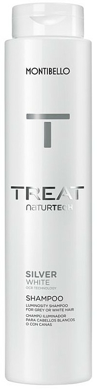 Pflegendes und aufhellendes Shampoo für blondes Haar - Montibello Treat NaturTech Silver White Shampoo — Bild N1