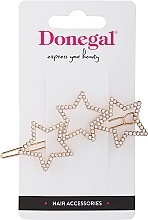 Düfte, Parfümerie und Kosmetik Haarspange FA-5704+2 Metall goldene Sterne mit Strasssteinen - Donegal