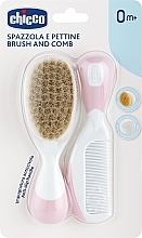 Düfte, Parfümerie und Kosmetik Haarbürste und Kamm für Babys rosa - Chicco Brush and Comb for Baby Pink