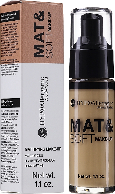 Hypoallergene mattierende Foundation - Bell Hypo Allergenic Mat&Soft Make-Up — Bild N2