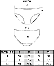 Damen-Bikinihose Sechs Paare schwarz + grau + weiß - Moraj — Bild N2