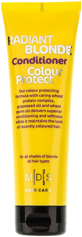 Haarspülung mit Traubenkern- und Weizenkeimöl - Mades Cosmetics Radiant Blonde Colour Protect Conditioner — Bild N1