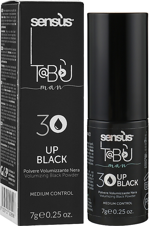Schwarzes Pulver für Haarvolumen - Sensus Tabu Up 30 Black — Bild N1