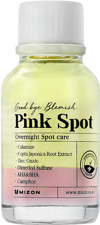 Beruhigendes Nachtserum gegen Akne und Hautunreinheiten - Mizon Pink Spot Good Bye Blemish Overnight Spot Care — Bild N1