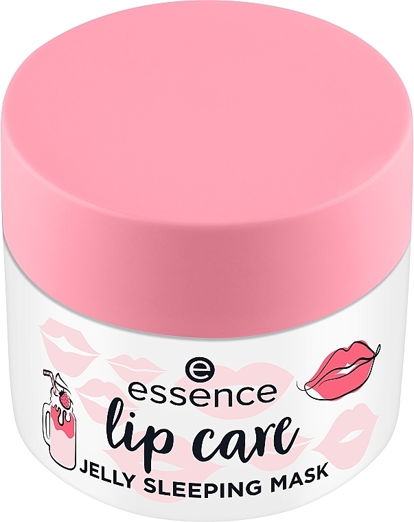 Erdbeer-Milchshake-Lippen-Nachtmaske - Essence Lip Care Stawberry Milkshake Jelly Sleeping Mask — Bild N1