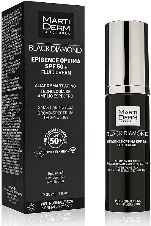Creme-Fluid für das Gesicht - MartiDerm Black Diamond Epigence Optima SPF50+ Fluid Cream — Bild N2
