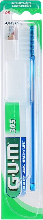 Zahnbürste 305 hart blau - G.U.M Hard Regular Toothbrush — Bild N1