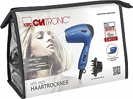 Haartrockner 1300 W HTD 3429 blau - Clatronic Travel Hair Dryer  — Bild N5