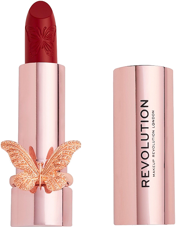 Lippenstift - Makeup Revolution Precious Glamour Butterfly Velvet Lipstick — Bild N1