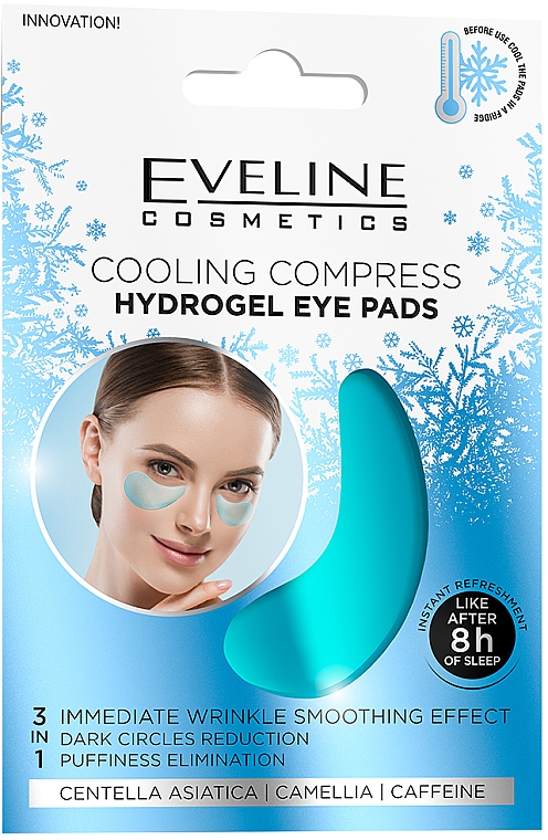 Kühlende Hydrogel-Augenpatches - Eveline Cosmetics Cooling Compress Hydrogel Eye Pads — Foto N1