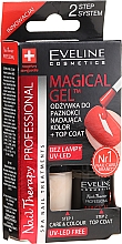 Düfte, Parfümerie und Kosmetik Nagellack-Set mit Gel-Effekt - Eveline Cosmetics Natural Light Magical Gel Technology (Nagellack + Überlack)