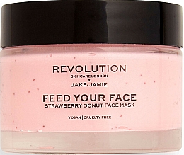 Düfte, Parfümerie und Kosmetik Feuchtigkeitsspendende Gesichtsmaske mit Erdbeere - Revolution Skincare x Jake Jamie Strawberry Donut Face Mask