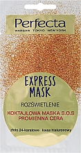 Düfte, Parfümerie und Kosmetik Illuminierende Gesichtsmaske mit Goldflocken und Hyaluronsäure - Perfecta Express Mask