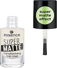 Düfte, Parfümerie und Kosmetik Super-matter Nagelüberlack - Essence Super Matte Transforming Top Coat