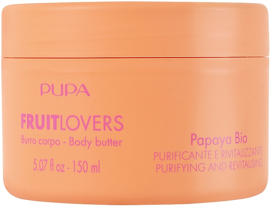 Reinigende und revitalisierende Körperbutter Bio Papaya - - Pupa Fruit Lovers Papaya Bio Body Butter — Bild N1